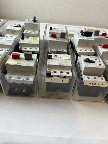 Siemens Motor Starter Lot 18pcs 3VE1 3RV 3VU MPCB Used Working Spare Units