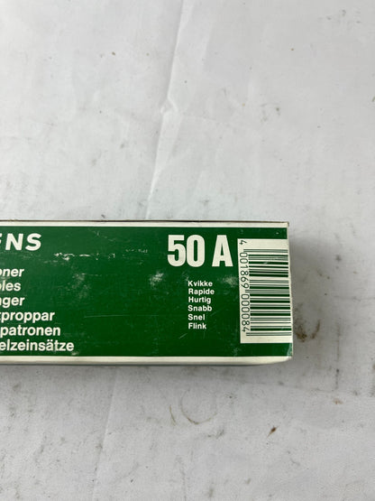 Siemens 5SB3 950‑1 Diazed 50A Quick‑Acting DIII Fuse Links Box Of 5 New Spares