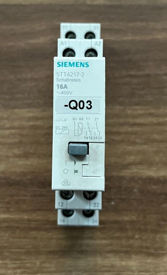 Siemens 5TT4217-2 Control Relay, 16A 400V, DIN Rail Mount, Schaltrelais