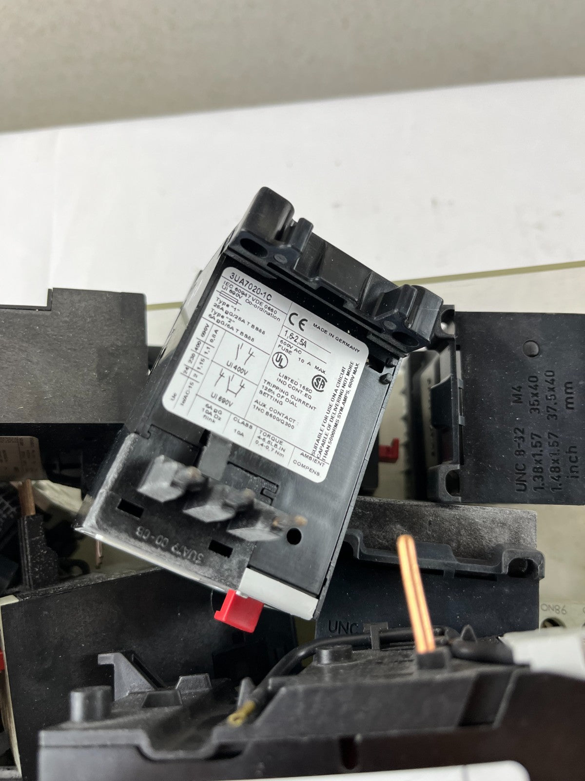 Siemens 3UA Series Thermal Overload Relay Mixed Lot, 16–25 A, Used Bundle Spares