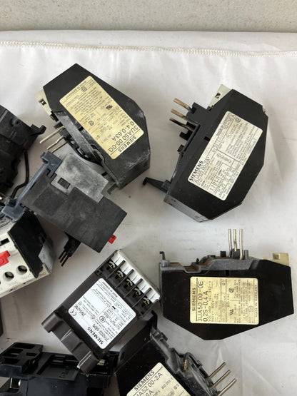 Siemens 3UA Series Thermal Overload Relay Mixed Lot Approx 30pcs Used Spares
