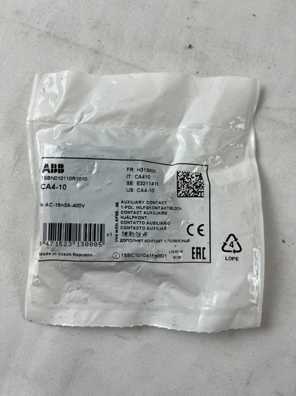 ABB CA4-10 Auxiliary Contact Block 1SBN010110R1010 1NO+1NC New Sealed Unit