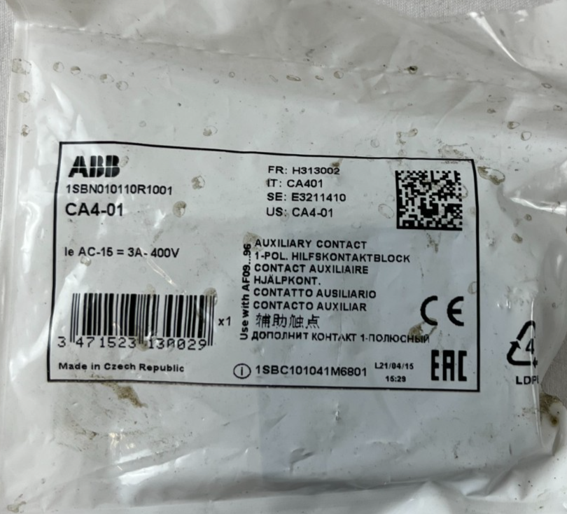 ABB CA4-01 Auxiliary Contact Block 1SBN010110R1001 1NO New Sealed Unit