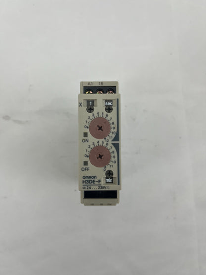 Omron H3DE-F Timer Relay 24–230V AC/DC Multi-Range DIN – Used, Tested, SPDT
