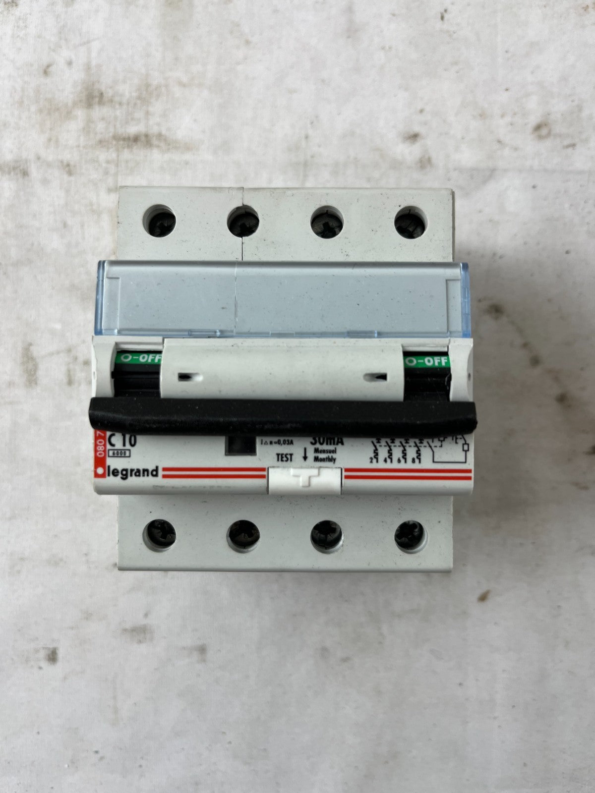 Legrand C10 RCBO 4P 400V 30mA Residual Circuit Breaker Used Spare Unit