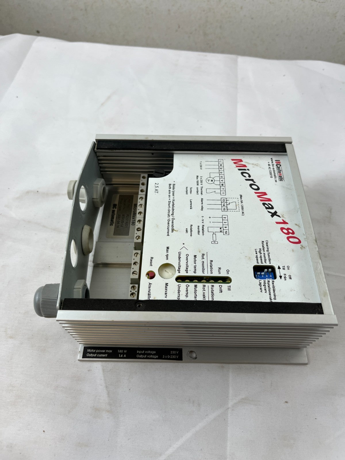 IBC Automatic MicroMax180 F21018201 Motor Controller 3x230V 180W Used Spare