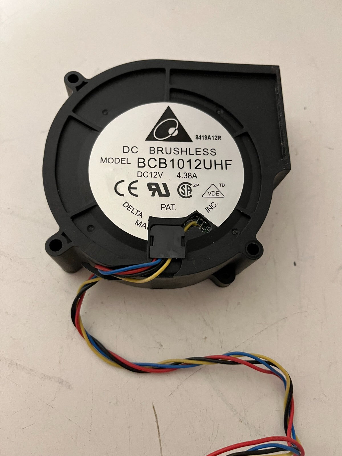 Delta BCB1012UHF DC 12V 4.38A Brushless Blower Fan New Unused 4-Pin Connector