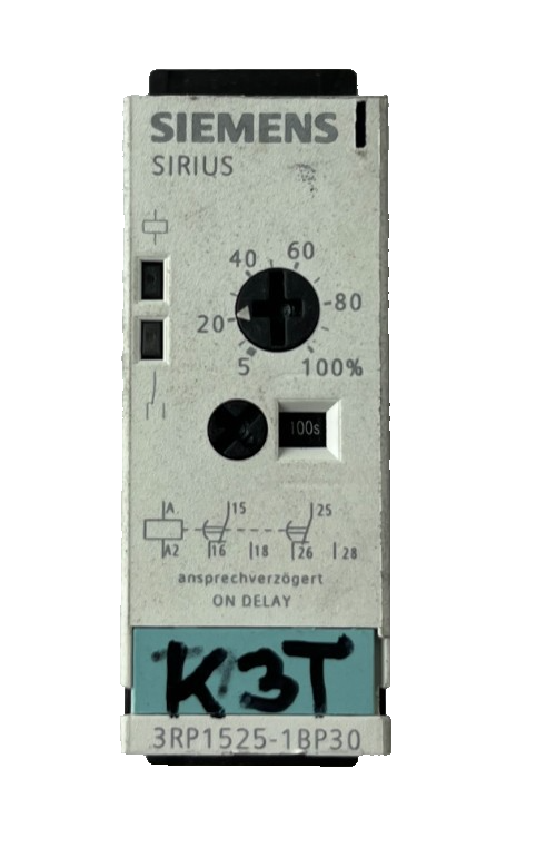 Siemens Sirius 3RP1525-1BP30 Timer Relay On Delay 24V 0.1-100s Used Spare Unit