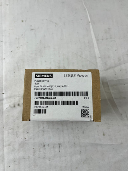 Siemens 6EP3331-6SB00-0AY0 LOGO! Power Supply 24V DC 1.3A New in Box