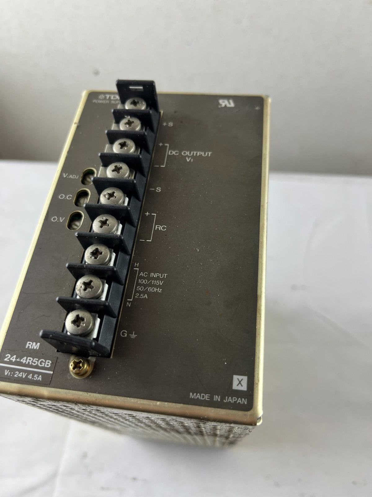 TDK RM24-4R5GB Power Supply 24V DC 4.5A 100–115V AC Input Used Japan Spare