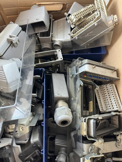 Wieland Harting Industrial Connector Lot Heavy Duty Housings Inserts Used Spares