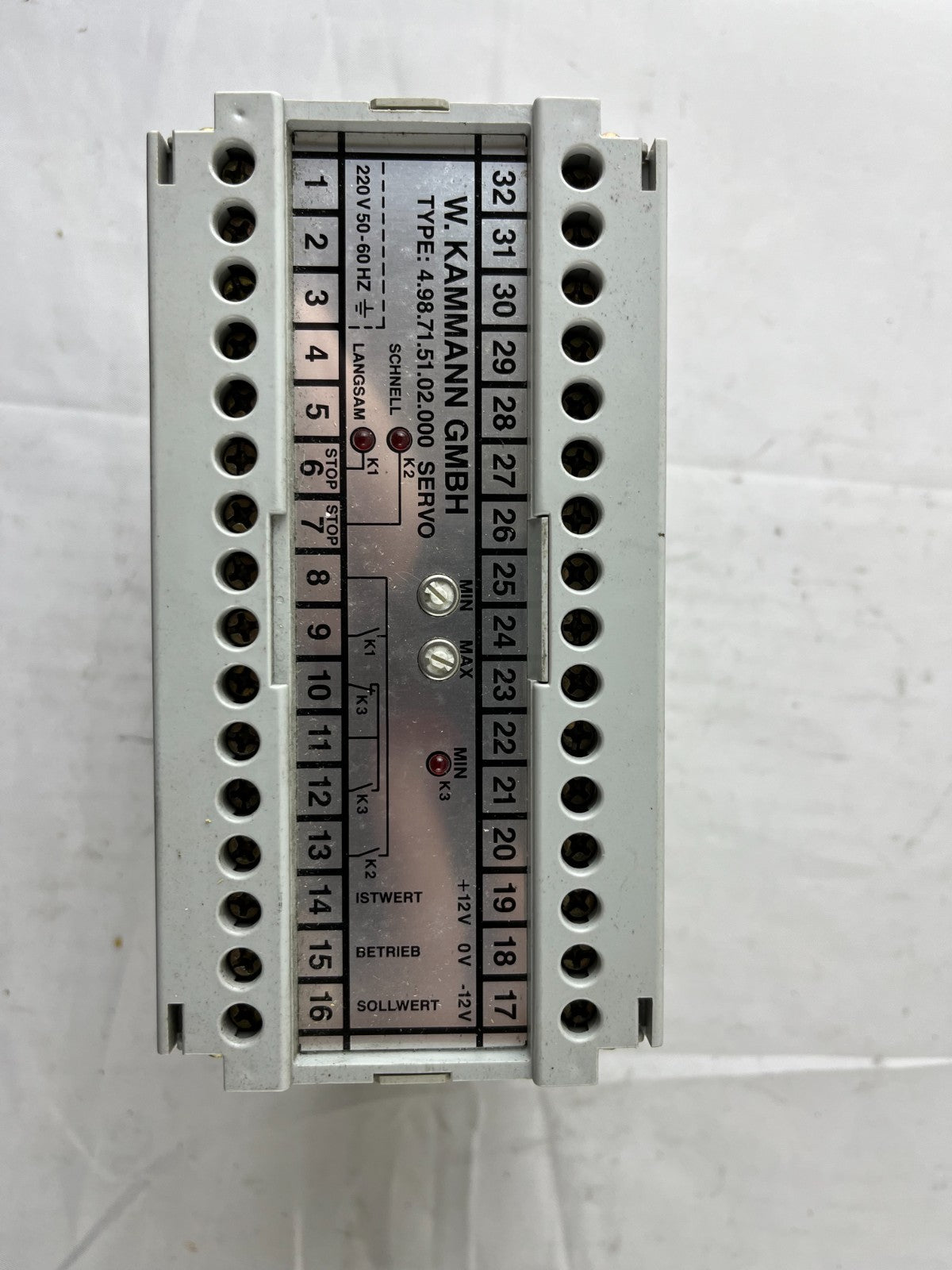 W. Kammann GmbH 4.98.71.51.02.000 SERVO Motor Speed Control Module 220 V AC Used