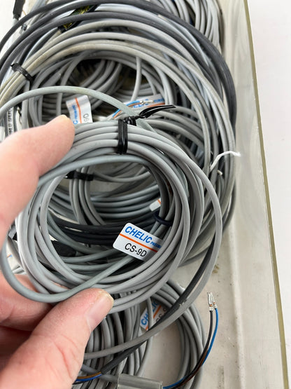 Proximity Sensor Cable Lot Chelic CS-9D Magnetic Switch Used Working Industrial