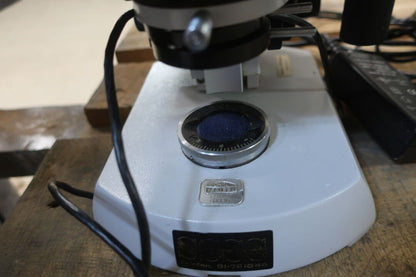 Carl Zeiss Binocular Microscope 4686235 Germany + Accessories Lab Used