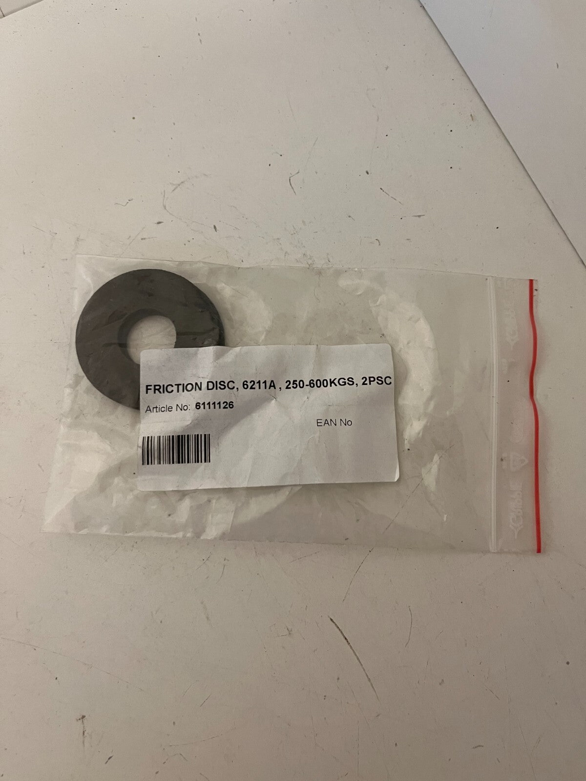 FRICTION DISC 6211A, 250-600KGS, 2PCS - Article No. 6111126 - Brand New