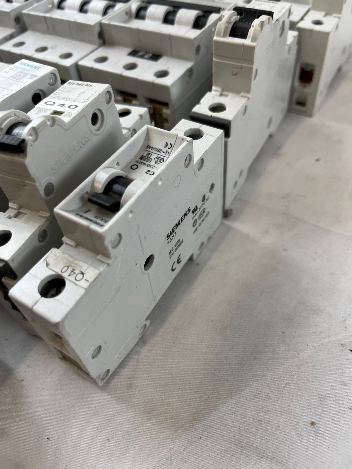 Siemens 5SX2 5SL61 MCB Breaker Lot C2 C4 C6 C10 C16 G20 Mixed Used Spares