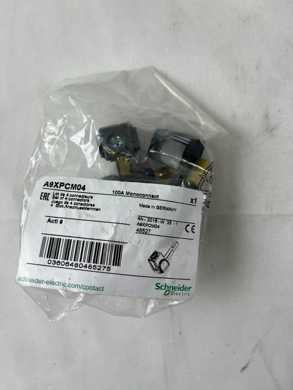 Schneider Electric A9XPCM04 100A Monoconnect Connector Set New Spare Units