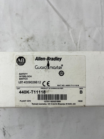 Allen-Bradley 440K-T11118 GuardMaster Safety Interlock Switch 2NC/1NO Tongue NEW