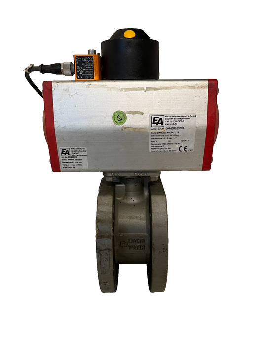 END-Armaturen DN50 Pneumatic Ball Valve Stainless Steel PTFE PN40 Double Acting