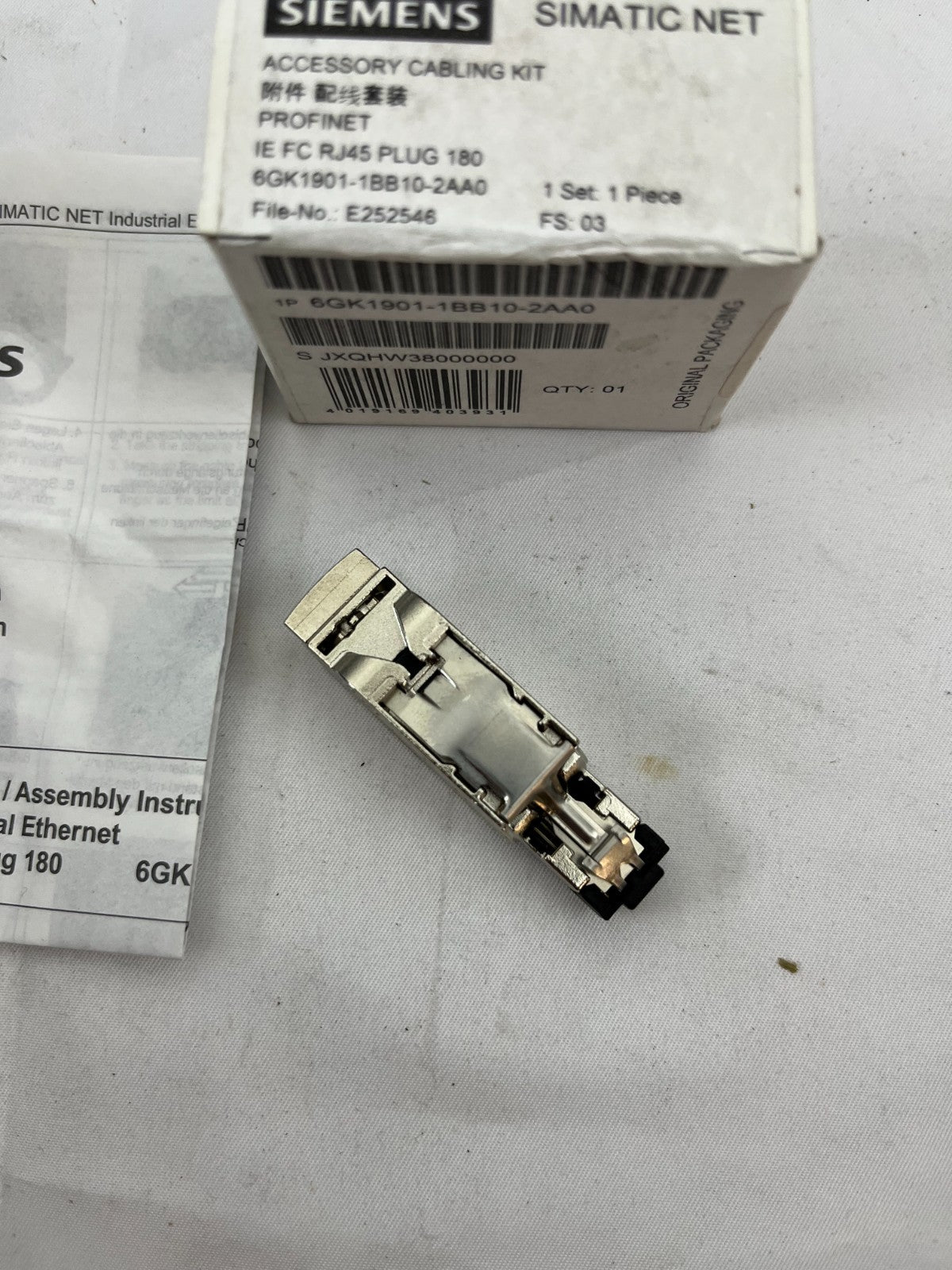Siemens 6GK1901-1BB10-2AA0 IE FC RJ45 Plug 180 FastConnect Industrial Ethernet