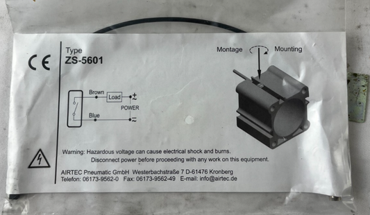 Airtec ZS-5601 Cylinder Reed Switch Sensor CE New Spare Unit