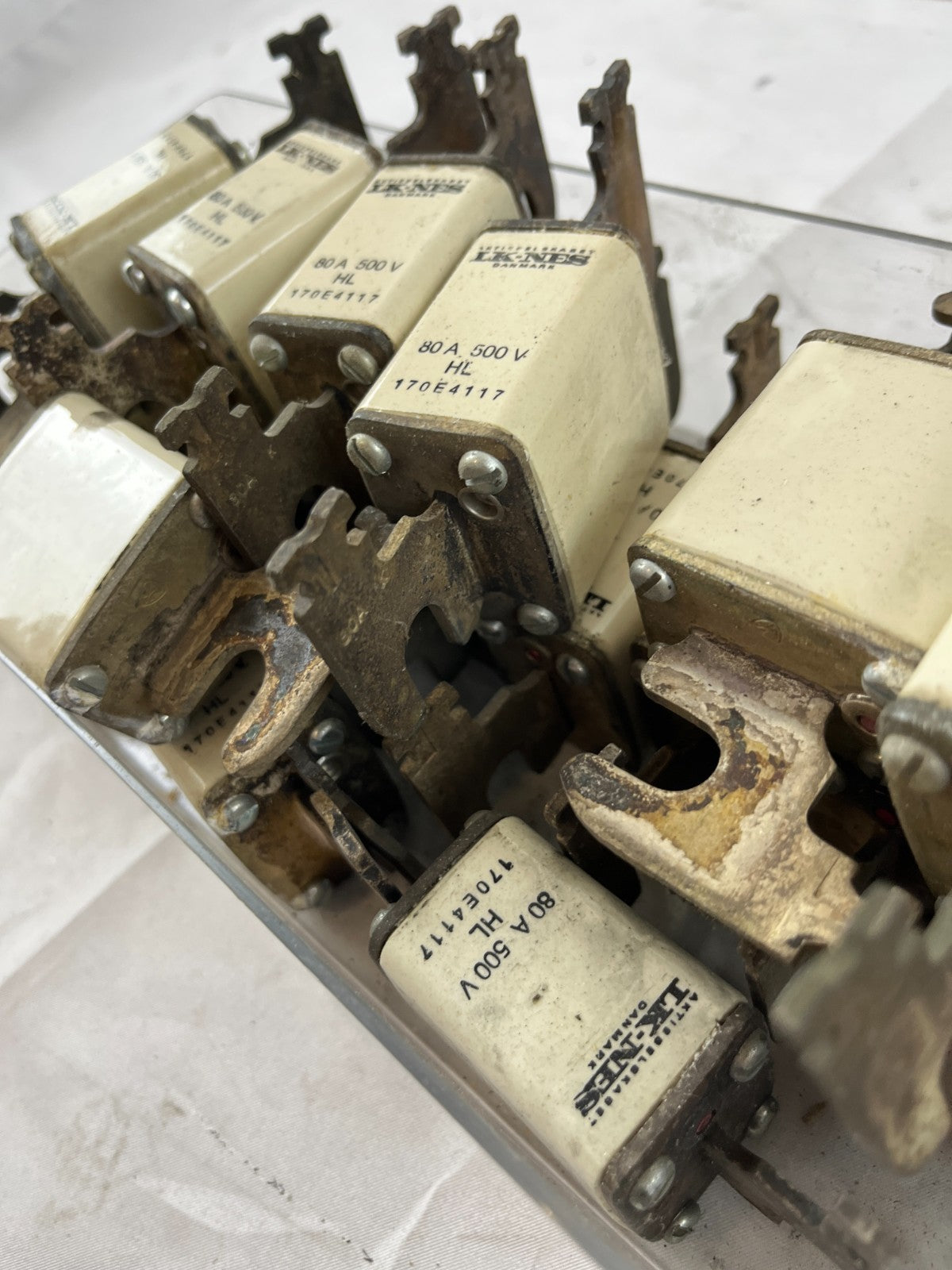 Bussmann 170E4317 80A 500V HL Fuses Lot Of Approx 18–20 Used Spare Units