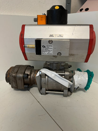 END-Armaturen ZA310367 DN50 Pneumatic Ball Valve PN64 SS PTFE Double Acting