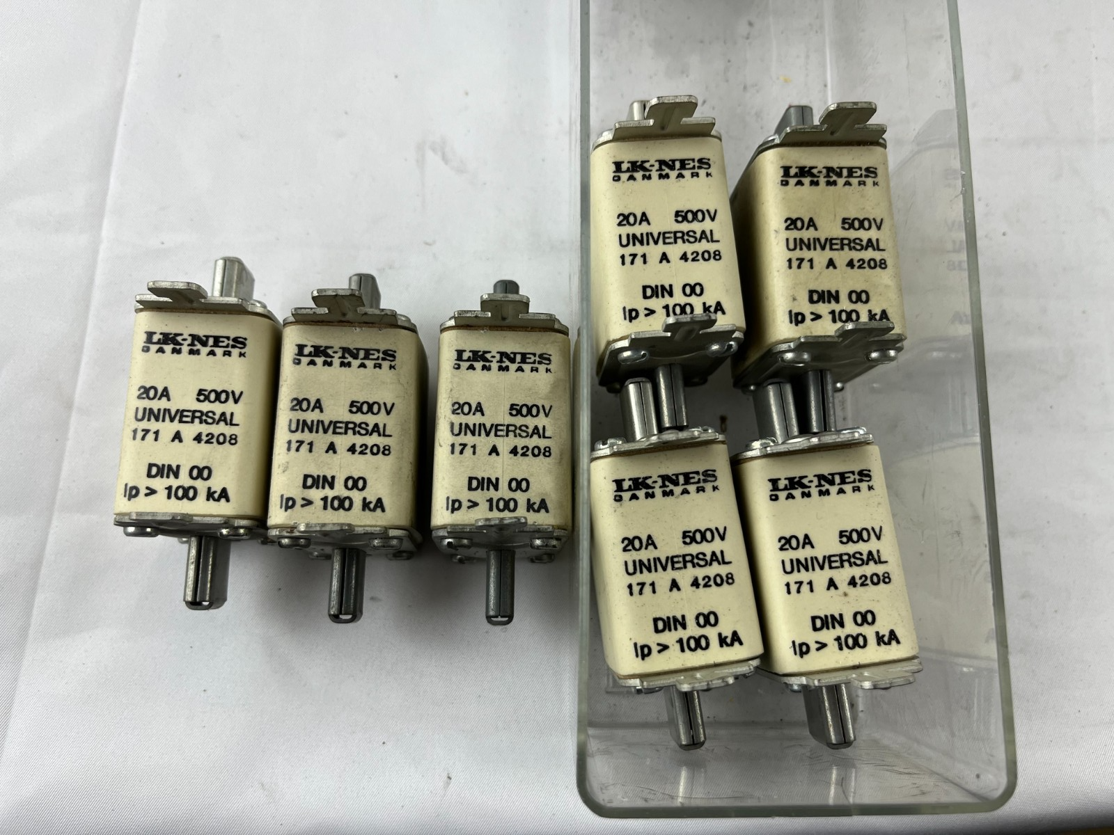 LK-NES 171 A 4208 Fuse 20A 500V Universal DIN 00 IP 100kA Lot of 7x New