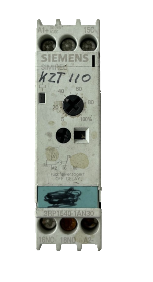 Siemens 3RP1540-1AN30 Time Relay Off Delay 24-240V AC/DC Used Spare Unit