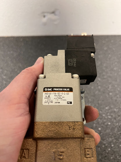 SMC VNB211AV-F15A-5DZ-B-Q-X20 Process Valve with V0307V-5DZ-Q Solenoid Valve 24V