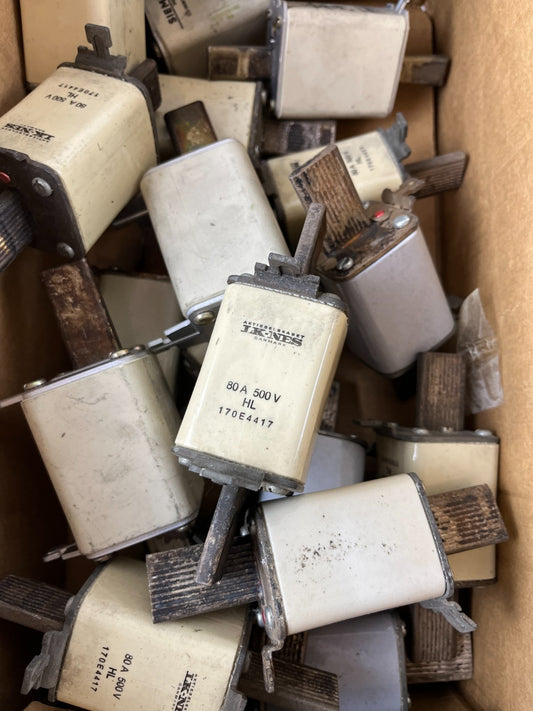 Siemens Teknis NH Fuse Link Lot 80A 125A 500V Used Huge Bundle Spare Parts