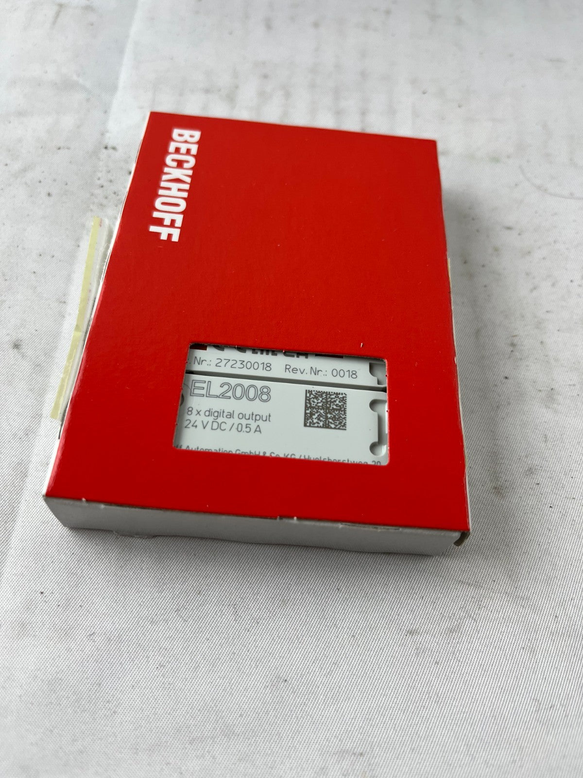 Beckhoff EL2008 EtherCAT Terminal 8‑Channel Digital Output 24V DC 0.5A New