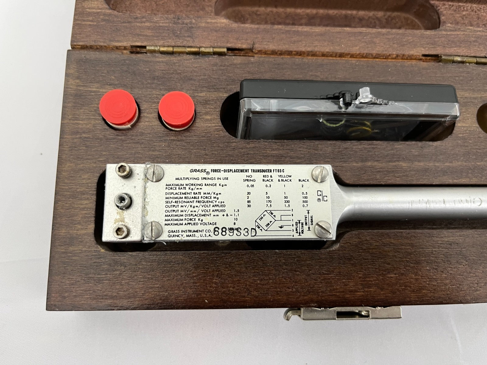 Grass Model 7P1 Displacement Transducer Vintage Medical Instrument Quincy, USA