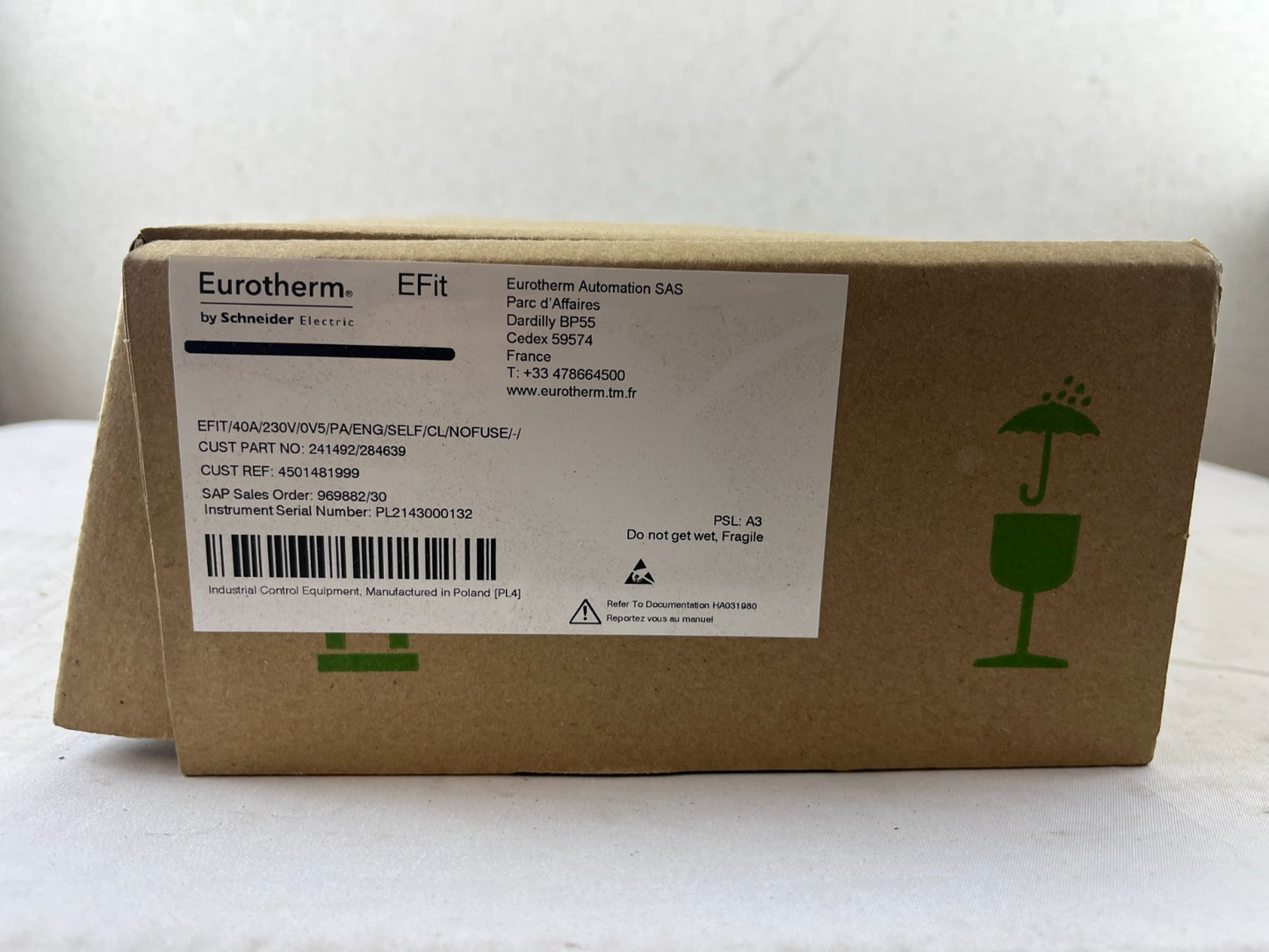 Eurotherm EFit 40A 230V SCR Power Controller Self‑Powered No Fuse New in Box