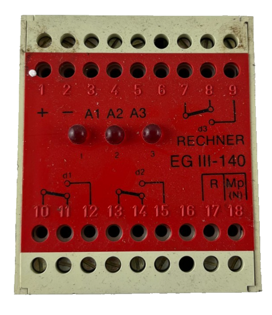Rechner EG III-140 Safety Relay Interface Module 220V AC 3-Channel Used Spare
