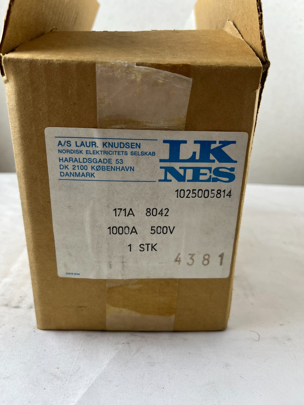 LK‑NES 171A8042 NH4 Fuse 1000A 500V gG Universal DIN 4 Denmark New in Box