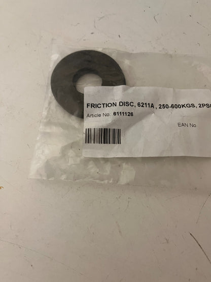 FRICTION DISC 6211A, 250-600KGS, 2PCS - Article No. 6111126 - Brand New