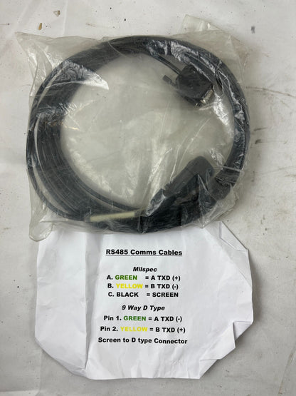Rs485 Db9 9‑Way D‑Type Comms Cable Milspec New 1 Piece Spare Unit