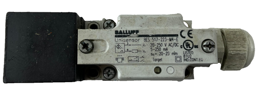 Balluff BES 517-223-M4-E Unisensor Inductive Sensor 20-250V AC/DC 20-25mm Used