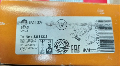 IMI TA STAD DN 15 Balancing Valve PN: 52851215 Flow 2.56 m³/h Heating Cooling