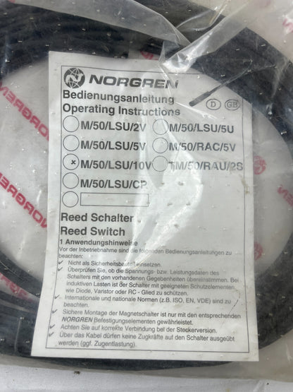Norgren M/50/LSU/10V Reed Switch Sensor 10m Cable New In Original Packaging