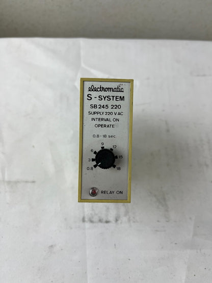 Electromatic SB245 220 Interval Timer 220VAC 0.8-18s LED CL3520 Relay Module