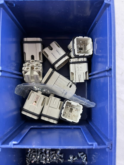 Harting Han Q5/0-M-QL & Q5/0-F-QL Connectors Bundle Used Mixed Spares