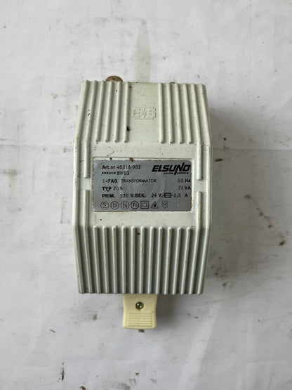 Elsund 40318-902 Typ 709 75VA 220V to 24V 0.5A Control Transformer Used Spare