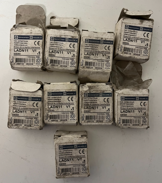 Telemecanique / Square D LADN11 Auxiliary Contact Block – Bundle of 9 – New Open