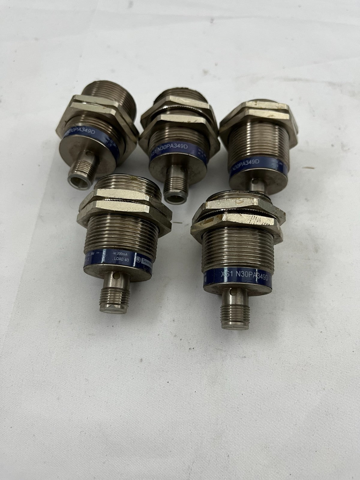 Bundle of 5x Telemecanique XS1N30PA349D Inductive Proximity Sensors M30 20mm