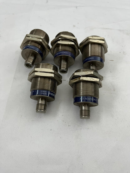 Bundle of 5x Telemecanique XS1N30PA349D Inductive Proximity Sensors M30 20mm