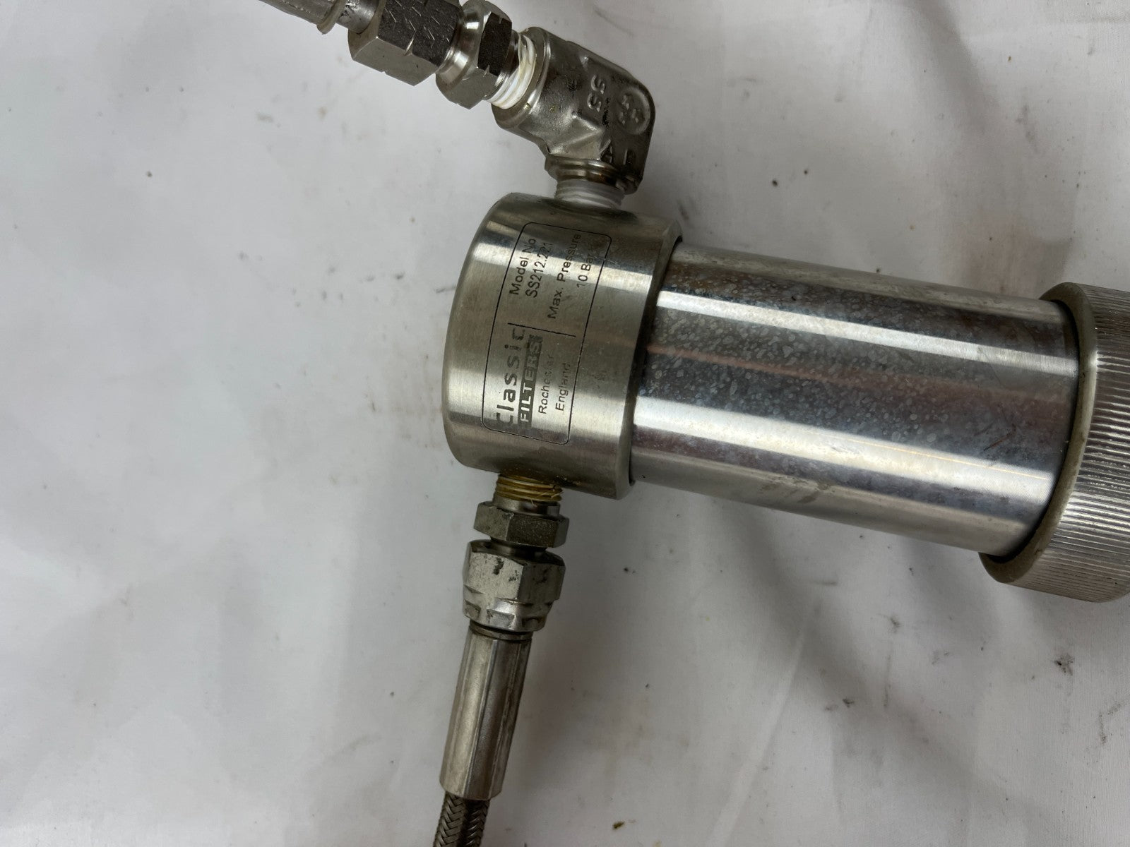 Classic Filters SS212.221 Stainless Steel Filter Housing 1/4" NPT 10 Bar Used