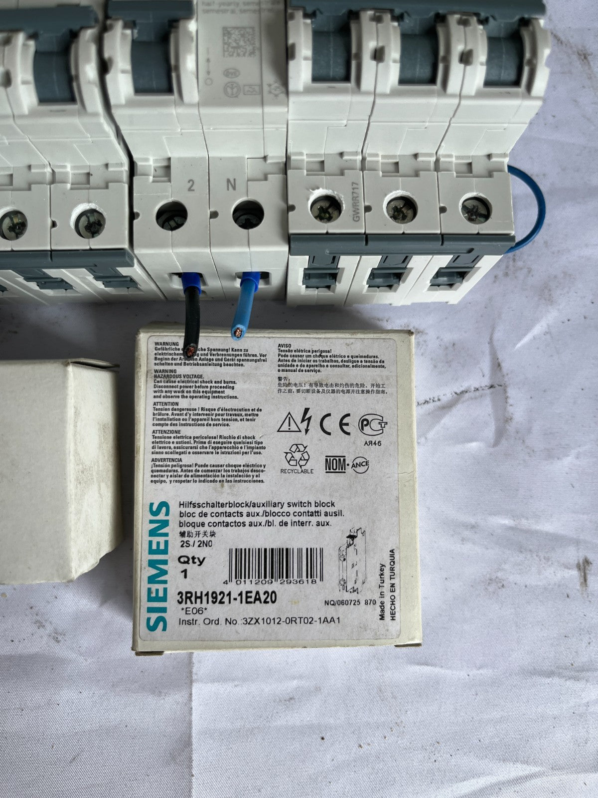 Siemens Sirius Contactors, Mcbs And Auxiliary Blocks Mixed Lot Used/New Spares