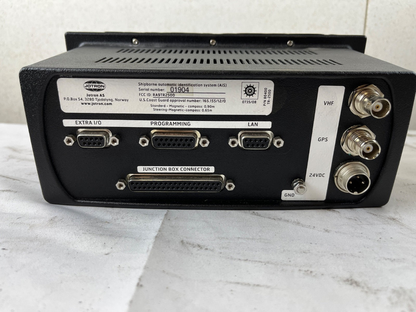 Jotron Tron UAIS TR-2500 AIS Transponder Shipborne Identification System Tested